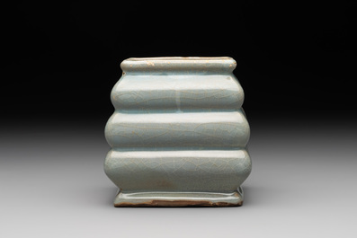 A Chinese guan-type crackle-glazed vase, Ming or earlier