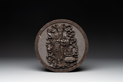 Three Chinese pressed black tea bricks, Hubei, 20th C.