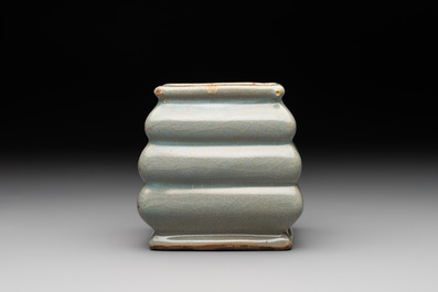 A Chinese guan-type crackle-glazed vase, Ming or earlier