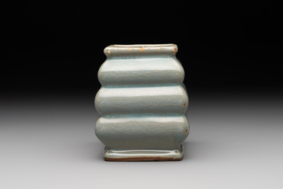 A Chinese guan-type crackle-glazed vase, Ming or earlier