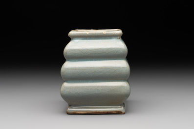 A Chinese guan-type crackle-glazed vase, Ming or earlier