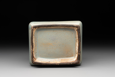 A Chinese guan-type crackle-glazed vase, Ming or earlier