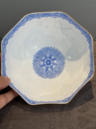 A varied collection of eight Chinese famille rose eggshell bowls, Jingdezhen mark, 20th C.