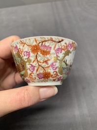 A Chinese Meissen-style export porcelain 'Peter the Great' cup and saucer, Qianlong