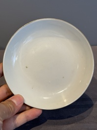 A Chinese blue and white 'Bleu de Hue' plate for the Vietnamese market, Nhat mark for the Minh Mang emperor, 1820-1841