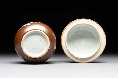 A varied collection of Chinese blue and white, and famille rose tea wares, Qianlong