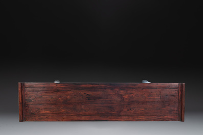 A Chinese hardwood recessed-leg altar table, 'qiaotouan', 19/20th C.