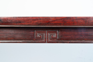 A Chinese hardwood recessed-leg altar table, 'qiaotouan', 19/20th C.