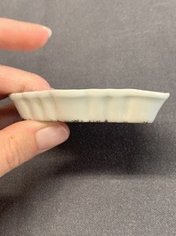 A Chinese famille rose 'Leda and the Swan' pattipan or spoon tray, Yongzheng/Qianlong