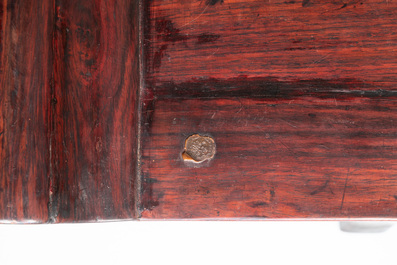 A Chinese hardwood recessed-leg altar table, 'qiaotouan', 19/20th C.