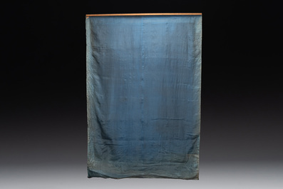 A fine Chinese embroidered silk 'Eight Immortals' cloth, 19/20th C.