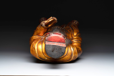A Chinese gilt-lacquered figure of the star god Lu 祿, 19th C.
