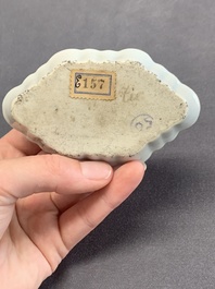 A Chinese famille rose 'Leda and the Swan' pattipan or spoon tray, Yongzheng/Qianlong