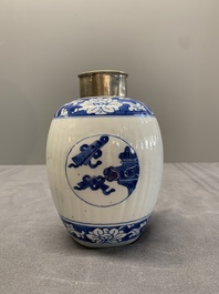 Three Chinese blue and white vases, Kangxi