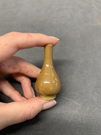 Seven various Chinese monochrome miniature vases, Kangxi/Qianlong