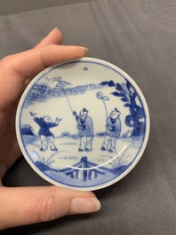 A collection of 17 Chinese blue and white wares, Kangxi/Qianlong