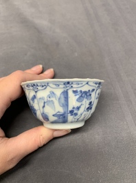 A collection of 17 Chinese blue and white wares, Kangxi/Qianlong