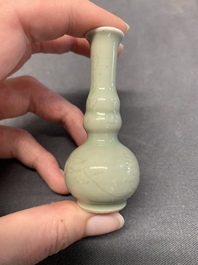 Seven various Chinese monochrome miniature vases, Kangxi/Qianlong