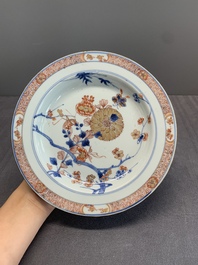 Seven Chinese Imari-style 'flowers and insects' plates, Kangxi/Yongzheng