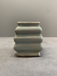 A Chinese guan-type crackle-glazed vase, Ming or earlier