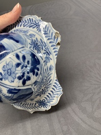 Three Chinese blue and white vases, Kangxi