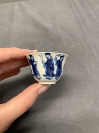 A collection of 17 Chinese blue and white wares, Kangxi/Qianlong