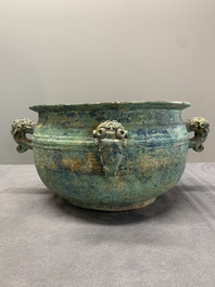 A Chinese archaic bronze water basin, 'Jian', Eastern Zhou dynasty/Spring and Autumn period