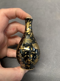 Seven various Chinese monochrome miniature vases, Kangxi/Qianlong