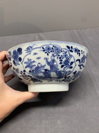 A collection of 17 Chinese blue and white wares, Kangxi/Qianlong