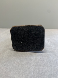 A small Chinese bronze 'luduan' incense burner and cover, Ming