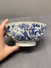 A collection of 17 Chinese blue and white wares, Kangxi/Qianlong