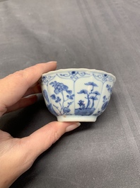A collection of 17 Chinese blue and white wares, Kangxi/Qianlong
