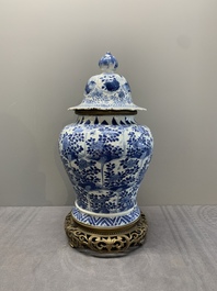 Three Chinese blue and white vases, Kangxi