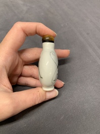 A Chinese famille rose 'grasshopper' snuff bottle, Daoguang mark and of the period