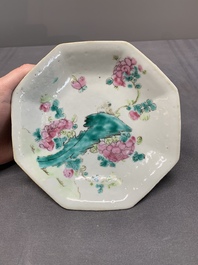 A varied collection of nine Chinese famille rose wares, 19/20th C.