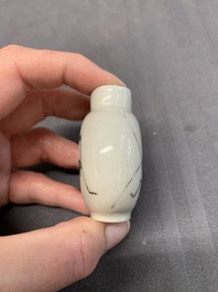 A Chinese famille rose 'grasshopper' snuff bottle, Daoguang mark and of the period