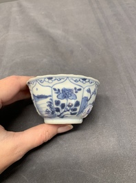A collection of 17 Chinese blue and white wares, Kangxi/Qianlong