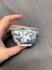 A collection of 17 Chinese blue and white wares, Kangxi/Qianlong