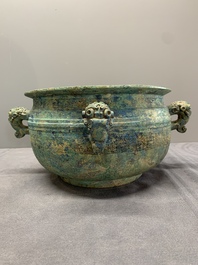 A Chinese archaic bronze water basin, 'Jian', Eastern Zhou dynasty/Spring and Autumn period