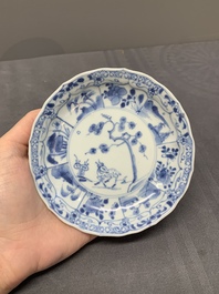 A collection of 17 Chinese blue and white wares, Kangxi/Qianlong