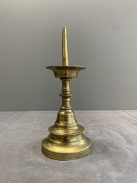 Four bronze candle holders, Flanders and/or France, 16th C. and later