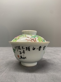 A varied collection of nine Chinese famille rose wares, 19/20th C.