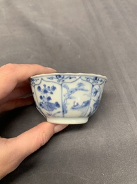 A collection of 17 Chinese blue and white wares, Kangxi/Qianlong