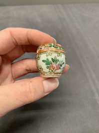 A varied collection of nine Chinese famille rose wares, 19/20th C.