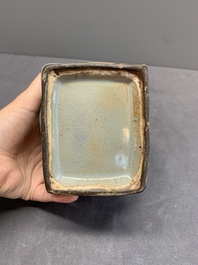 A Chinese guan-type crackle-glazed vase, Ming or earlier