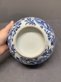 A collection of 17 Chinese blue and white wares, Kangxi/Qianlong