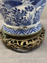 Three Chinese blue and white vases, Kangxi