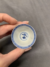 A collection of 17 Chinese blue and white wares, Kangxi/Qianlong