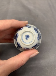 A collection of 17 Chinese blue and white wares, Kangxi/Qianlong