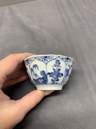 A collection of 17 Chinese blue and white wares, Kangxi/Qianlong